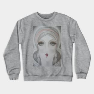 art deco flapper  70s Jacqueline Mcculloch Crewneck Sweatshirt